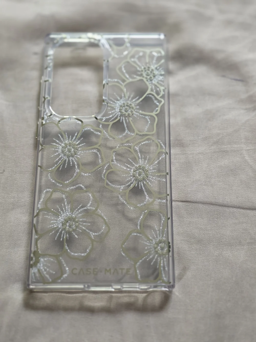 case-mate Clear Case with Gold Floral Design for Samsung Galaxy S24 Ultra